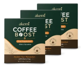 3 boxes of Akemi Coffee Boost